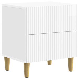 vidaXL Armadio da Notte con cassetto Bianco Lucido 43 x 34,5 x 48 cm