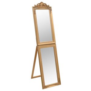 vidaXL Specchio Autoportante Dorato 40x160 cm