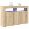 vidaXL Credenza rovere sonoma 116 x 30 x 75 cm Legno multistrato