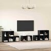 vidaXL Set di mobili TV 8 pcs Rovere Nero Legno multistrato