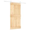vidaXL Porta scorrevole Naturale e Bianco 95 x 210 cm