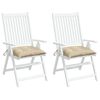 vidaXL Cuscini per Sedia 2 pz Beige 50x50x7 cm Tessuto Oxford