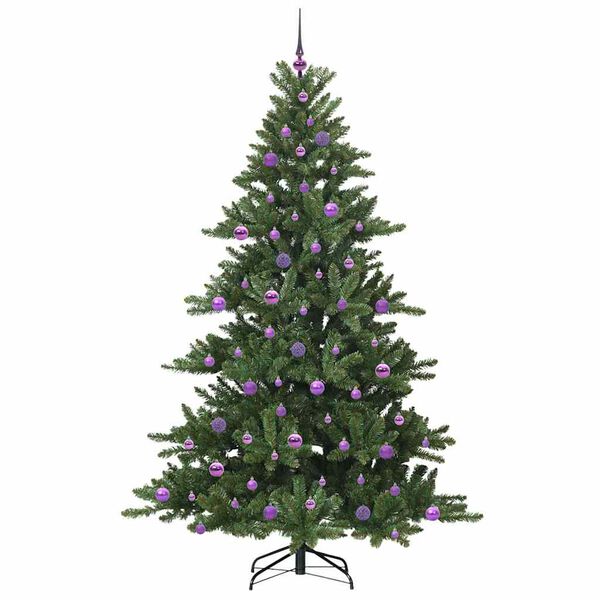 vidaXL Albero di Natale Artificiale con Rami Pieghevoli Verde 210 cm