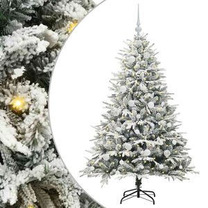 vidaXL Albero di Natale Artificiale Pre-illuminato con Set di Palline