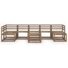vidaXL Set Salotto da Giardino 8pz in Legno di Pino Impregnato Marrone