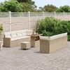 vidaXL Set Divano da Giardino 11 pcs Beige polyrattan