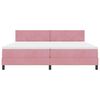 vidaXL Letto a molle con materasso Rosa 200 x 200 cm Velluto