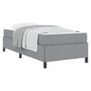 vidaXL Letto a molle Grigio chiaro 100 x 200 cm Tessuto
