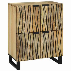 vidaXL Credenza Marrone 60 x 33 x 75 cm legno massello di mango