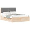vidaXL Letto con Testiera Rivestita Grigio chiaro 140 x 190 cm