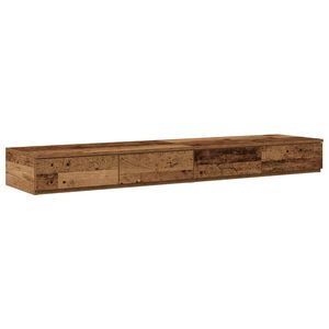 vidaXL Cassetti per letto Legno vecchio 135 x 36,5 x 16,5 cm