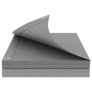 vidaXL Telo con Occhielli Grigio Chiaro 2 x 3 m 260 gsm PE