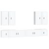 vidaXL Set Mobili Porta TV 8pz Bianco in Legno Multistrato
