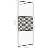 vidaXL Parete per Doccia Walk-in Vetro Trasparente ESG 90x195 cm Nera