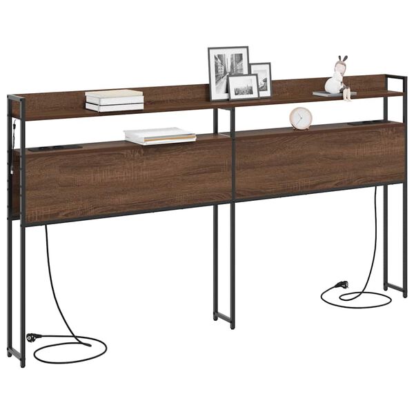 vidaXL Testata contenitore Rovere marrone 180 cm Legno multistrato