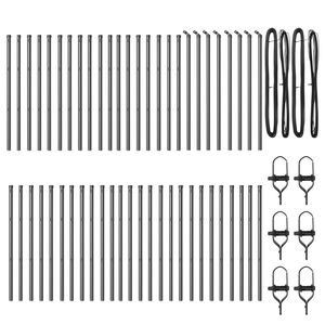 vidaXL Palo della recinzione 52 pcs Grigio 3,2 x 3,2 x 100 cm