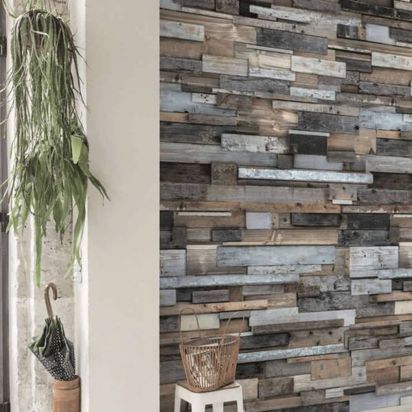 DUTCH WALLCOVERINGS Fotomurale 3D Woods Marrone