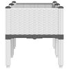 vidaXL Fioriera da Giardino con Gambe Bianco 80x40x42 cm in PP