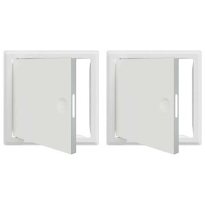 vidaXL Pannello di Accesso 2 pcs Bianco 20 x 20 cm Acciaio