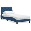 vidaXL Letto con Materasso Blu 80x200 cm in Tessuto