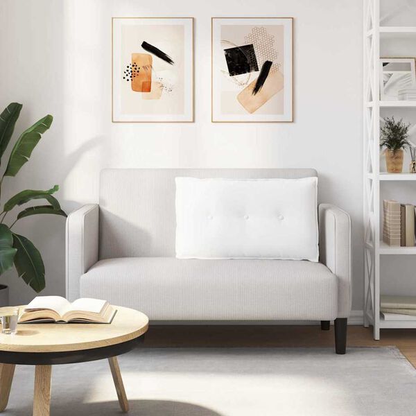 vidaXL Cuscino per Schiena Bianco 80 x 19 x 50 cm Tessuto