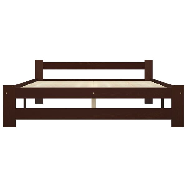 vidaXL Giroletto con 4 Cassetti Marrone Scuro Legno di Pino 180x200cm