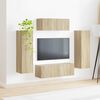 vidaXL Set mobile TV 3 pcs Rovere Sonoma Legno multistrato
