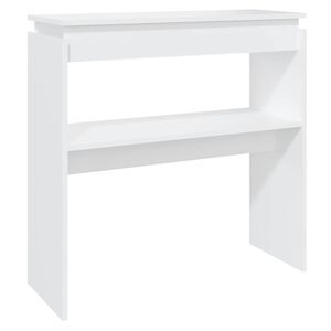 vidaXL Tavolino Consolle Bianco 80x30x80 cm in Legno Multistrato