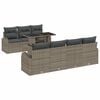 vidaXL Set Divano da Giardino 8 pz Grigio Rattan in Polipropilene