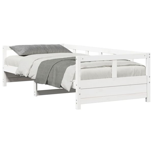vidaXL Dormeuse senza Materasso Bianca 90x200 cm Legno Massello Pino