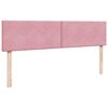 vidaXL Struttura Letto Pouf con Materasso Rosa 200x200 cm Velluto