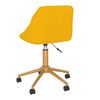 vidaXL Sedie da Pranzo Girevoli 4 pz Gialle in Velluto