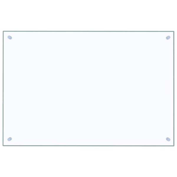 vidaXL Paraschizzi per Cucina Trasparente 90x60 cm in Vetro Temperato