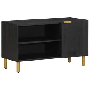 vidaXL Mobile Porta TV Nero 80x33x46 cm in Legno Multistrato