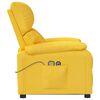 vidaXL Poltrona Alzapersona Massaggiante Gialla in Tessuto