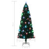 vidaXL Albero di Natale Preilluminato con Supporto e LED 240 cm Fibra Ottica