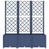 vidaXL Fioriera da Giardino con Graticcio Grigio Blu 120x40x136 cm PP
