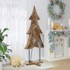 vidaXL Albero di Natale Marrone 180 cm Legno massello di teak
