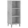 vidaXL Credenza Grigio Cemento 34,5x34x180 cm in Legno Multistrato