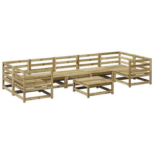vidaXL Set Divani da Giardino 8 pz in Legno Impregnato di Pino
