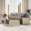 vidaXL Set Divano da Giardino 8 pcs Beige polyrattan