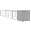 vidaXL Pollaio Area Corsa Grigio Chiaro 110x609x110 cm Acciaio Zincato