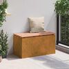 vidaXL Panchina da giardino Ruggine 80 x 40 x 43 cm acciaio corten