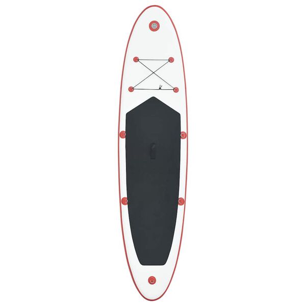 vidaXL Set Tavola da SUP e Surf Gonfiabile Rosso e Bianco