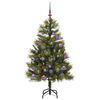 vidaXL Albero di Natale artificiale pieghevole con coni Verde 150 cm