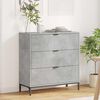 vidaXL Credenza Grigio cemento 79,5 x 33 x 82 cm Legno multistrato