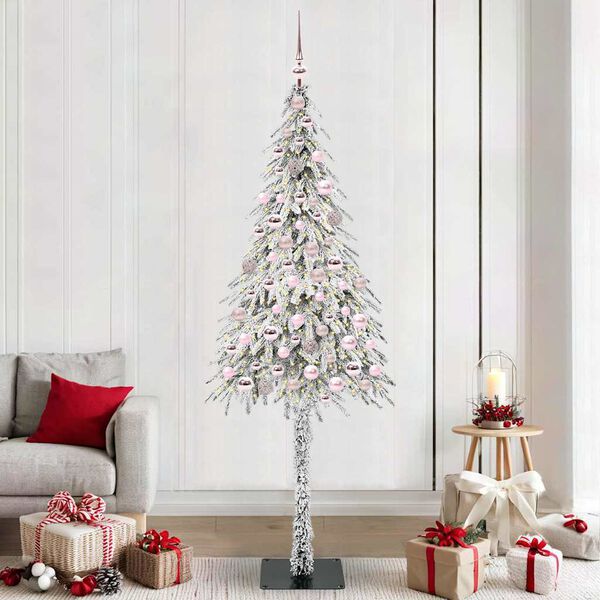 vidaXL Albero di Natale con 300 LED Bianco 180 cm PE e Acciaio