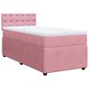 vidaXL Giroletto a Molle con Materasso Rosa 100x200 cm in Velluto