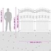 vidaXL Recinzione per Giardino Grigio 240 x 228 cm
