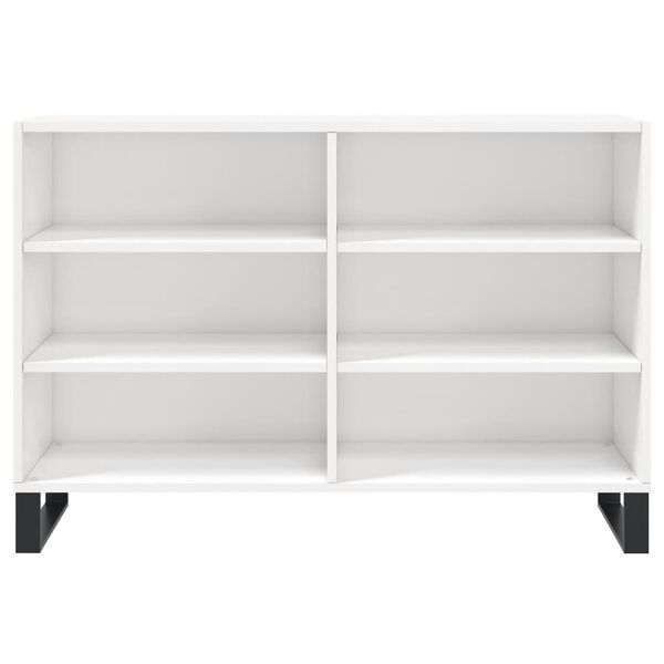 vidaXL Credenza Bianco Lucido 103,5x35x70 cm in Legno Multistrato